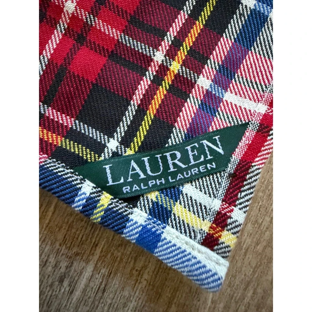 Lauren Ralph Lauren Gretchen Tartan Plaid Cloth Napkins Set of 4